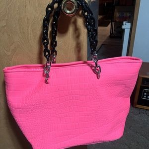 Pink tote bag